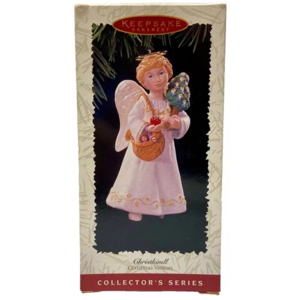 Vintage Christmas Ornament Christkindl Visitor Angel‎ Hallmark Collector's 1996